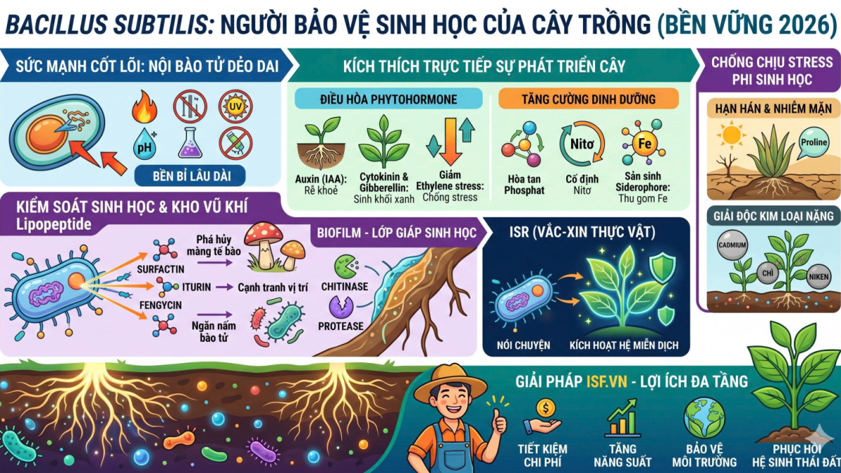 Bacillus subtilis: Chìa Khóa Phân Tử Cho Cách Mạng Nông Nghiệp Bền Vững 2026