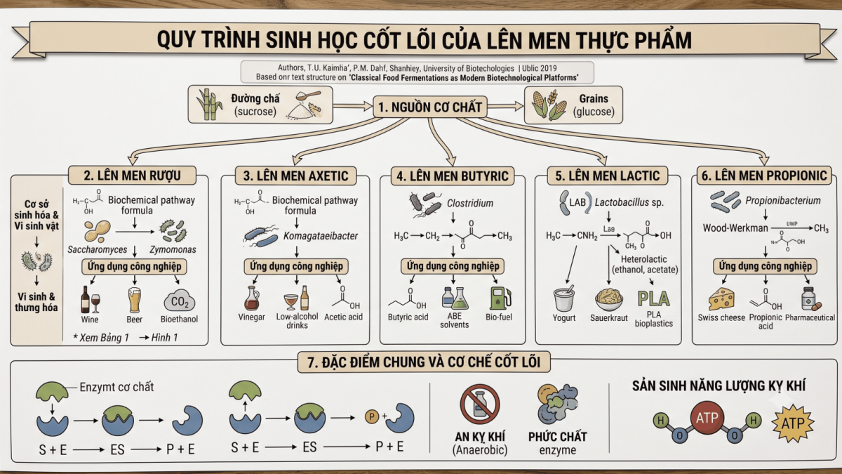 Quy trình sinh học cốt lõi của lên men thực phẩm 