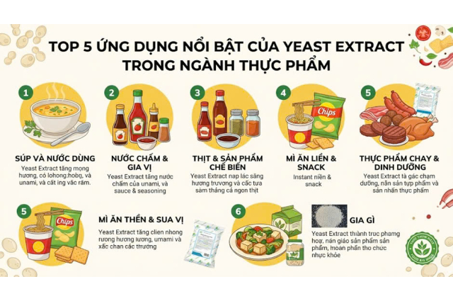 ỨNG DỤNG CỦA YEAST EXTRACT TRONG THỰC PHẨM: BÍ QUYẾT NÂNG TẦM HƯƠNG VỊ TỰ NHIÊN CÙNG ISF